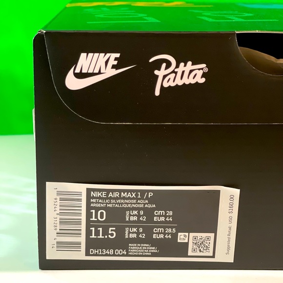 Nike Air Max 1 Patta "Waves Noise Aqua" (With Bracelet) - Picture 12 of 14